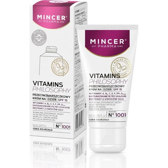Mincer Pharma Vitamine Philosophie Tagescreme SPF15 Nr.1001, 50ml