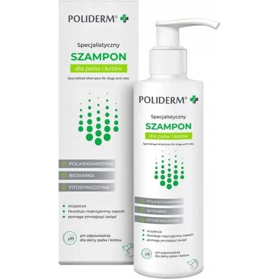 Poliderm Shampoo für Hunde und Katzen, 250 ml