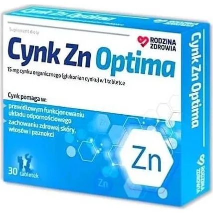 Family Health Zink Zn Optima - 30 Tabletten zur Unterstützung von Haut, Haaren & Nägeln