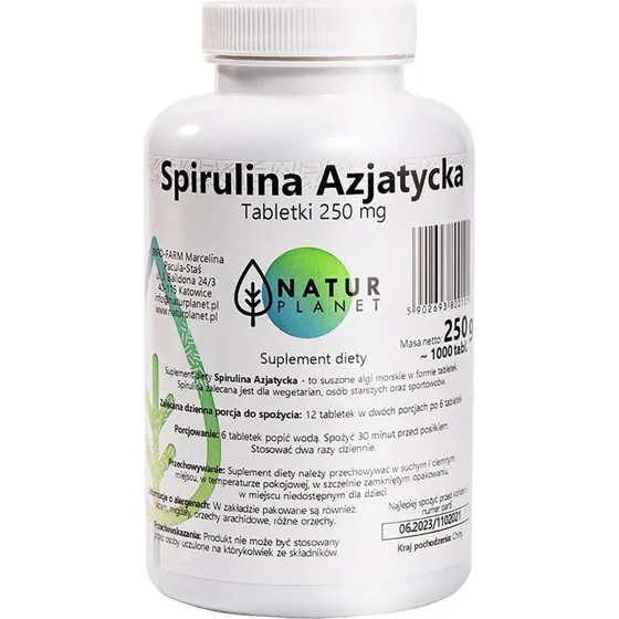 Natur Planet Spirulina, 1000 Tabletten