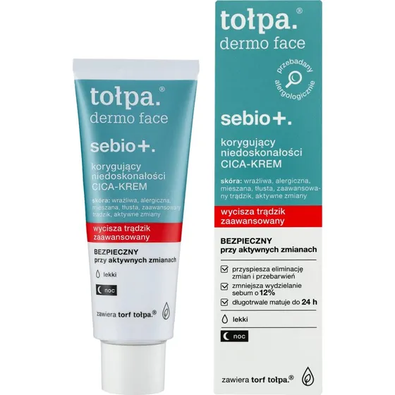 Tolpa Dermo Face Sebio + Creme zur Korrektur von Unregelmäßigkeiten, 40 ml