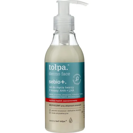 Tołpa Dermo Face Sebio+ Gesichtswaschgel AHA+LHA, 195 ml