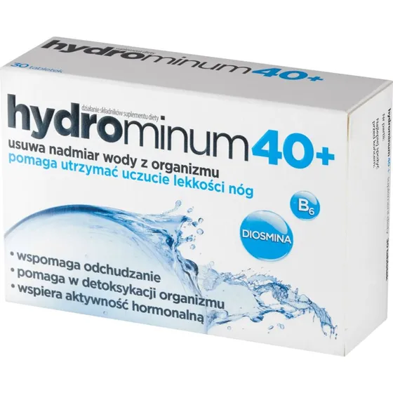 Hydrominum 40+, Nahrungsergänzungsmittel für Frauen ab 40, 30 Tabletten