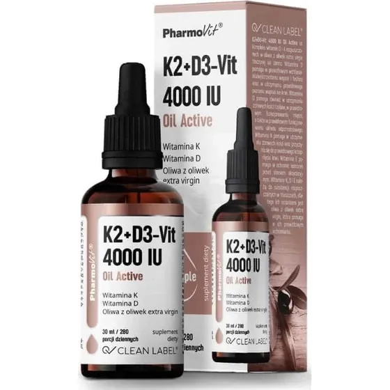 Pharmovit K2+D3-Vit 4000 IU Aktives Öl 30 ml Clean Label