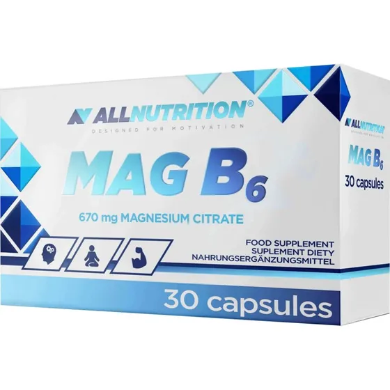 Allnutrition Mag B6 Magnesiumcitrat + Vitamin B6, 30 Kapseln
