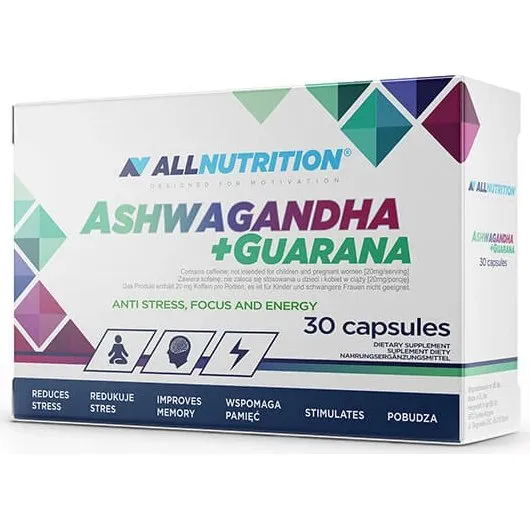 Allnutrition Ashwagandha + Guarana 30 Kapseln