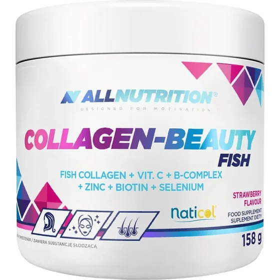 Allnutrition Collagen-Beauty Fish Erdbeere, 158 g