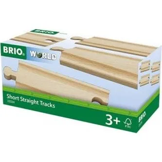 Brio 1/2 Gerade kurze Gleise (A1) 4 Teile