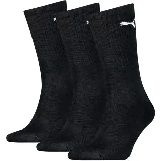Puma 3er-Pack Unisex Light Crew Socken Schwarz