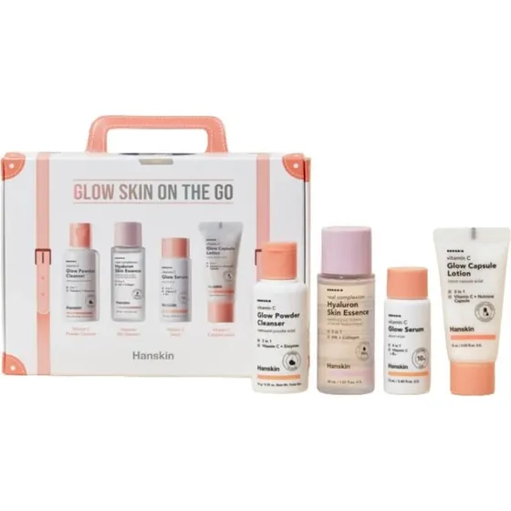 Hanskin Glow Skin On The Go Kit - 4-teiliges Reisepflegeset