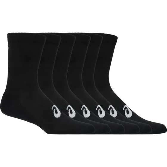 ASICS Crew Socks 6er-Pack Schwarz Unisex (Gr. 35-38)