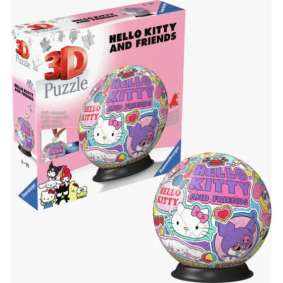 Ravensburger Hello Kitty 3D-Puzzle Ball mit Stativ, 72 Teile