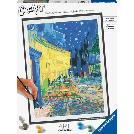Ravensburger CreArt Malen nach Zahlen: Van Gogh - Caféterrasse am Abend