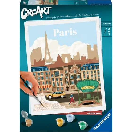 CreArt Malen nach Zahlen - Colorful Paris