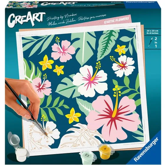 CreArt Malen nach Zahlen - Exotic Flowers