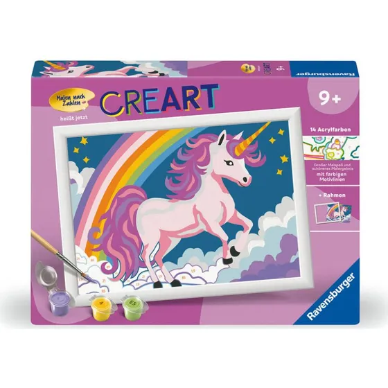 CreArt Malen nach Zahlen - Pinkes Einhorn