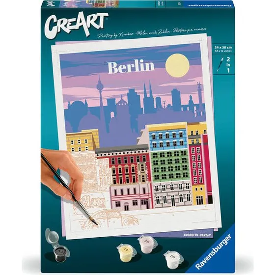 CreArt Citys Farbenfrohes Berlin Malen-nach-Zahlen-Set