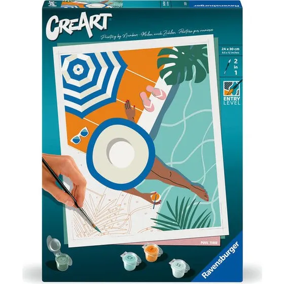 CreArt Malen nach Zahlen Adults Trend - Poolzeit