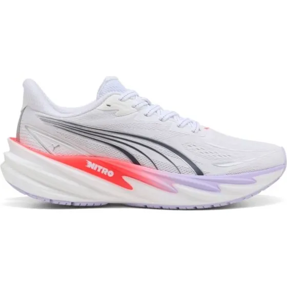 Puma Velocity Nitro 5 Damen Laufschuhe - Weiß/Lila/Koralle