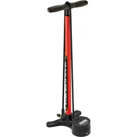 Lezyne Rot Digital Drive Gravel Standpumpe