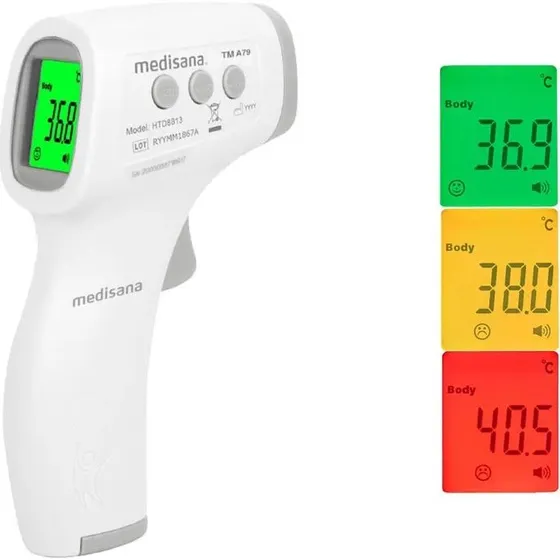 Medisana TM A79 Infrarot-Fieberthermometer, kontaktlos, wei/grau
