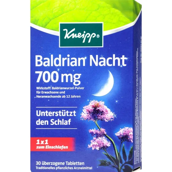 Kneipp Baldrian Nacht 700 mg - 30 Filmtabletten
