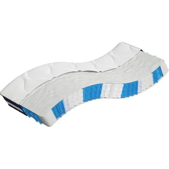 vidaXL Taschenfederkern-Matratze 90x200 cm mittelfest