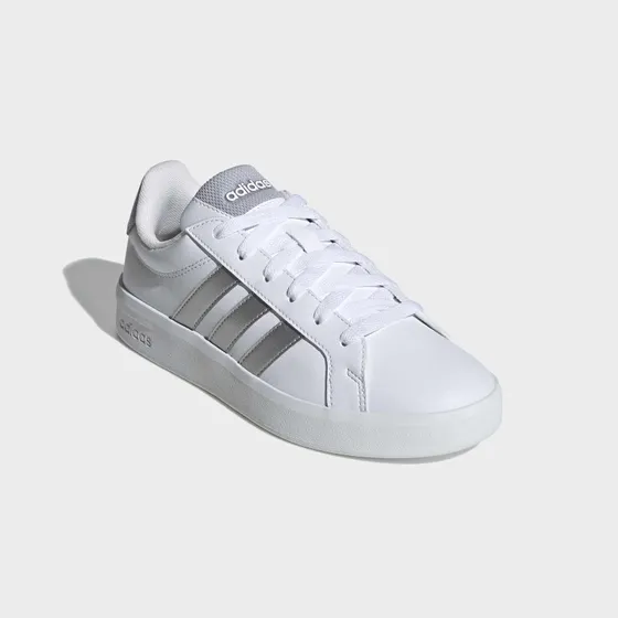 adidas Grand Court 3.0 Junior Sneaker - Weiß/Silbergrau - 35.5