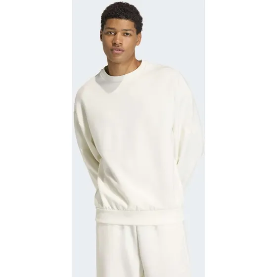 adidas Soft Lux Crew Sweatshirt - Creme - Regular Fit