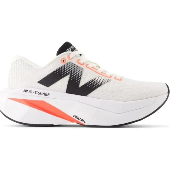 New Balance FuelCell SuperComp Trainer v3 Damen Laufschuhe, Weiß/Orange/Schwarz, 40.5