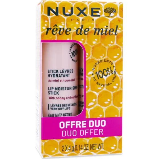 NUXE Rêve de Miel Feuchtigkeitsspendender Lippenbalsam Duo 2 x 4g