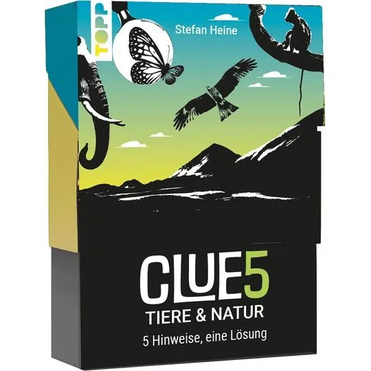 frechverlag GmbH CLUE5 Tiere - Quizspiel mit 50 Karten