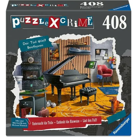 Puzzle X Crime: Der Tod spielt Beethoven - Krimi-Puzzle mit 408 Teilen