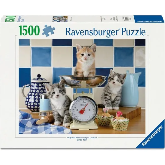Ravensburger Puzzle Kätzchen in der Küche - 1500 Teile