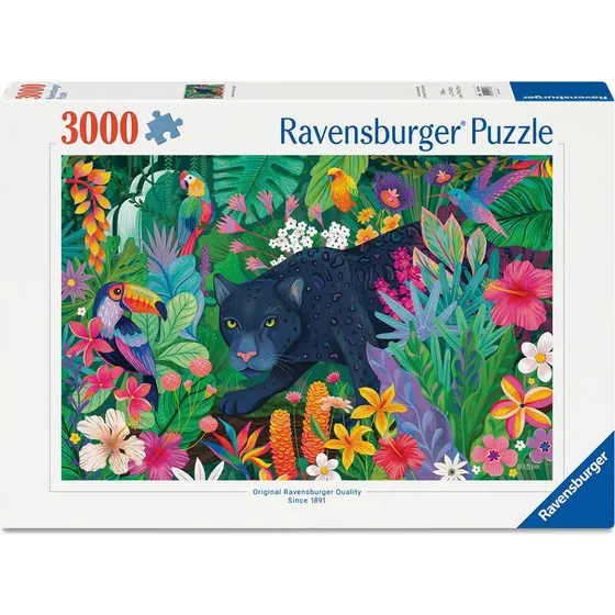 Ravensburger Puzzle Panther im blühenden Dschungel - 3000 Teile