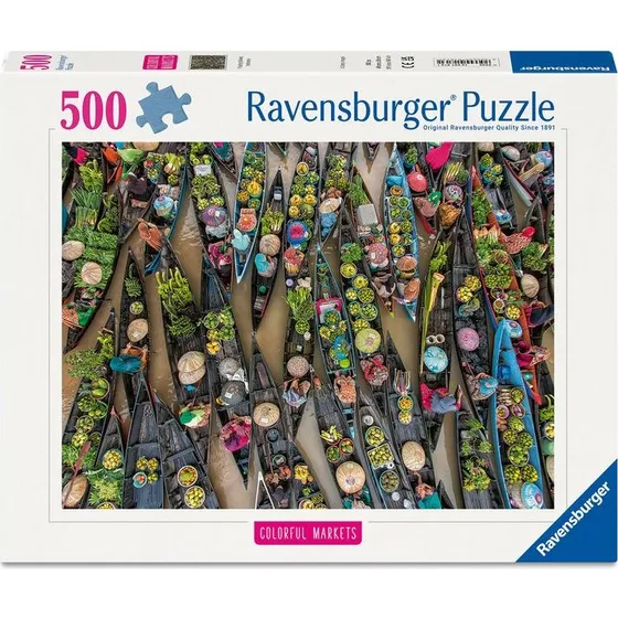 Ravensburger Puzzle 500 Teile - Schwimmender Markt, Indonesien