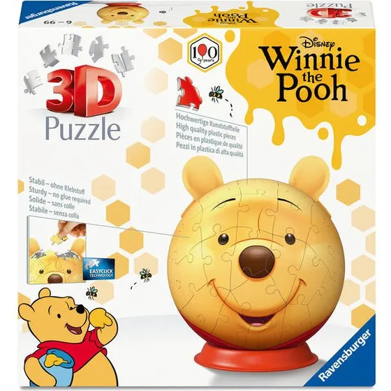 Disney Winnie Puuh 3D Puzzle-Ball mit Ohren, 13 cm