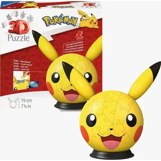 Ravensburger 3D-Puzzle Pikachu mit Ohren, 72 Teile