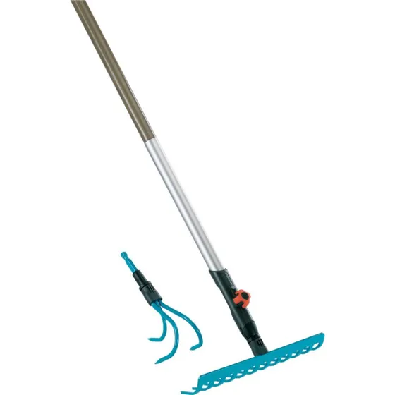 GARDENA combisystem-Grubber & Rechen Set mit Holzstiel