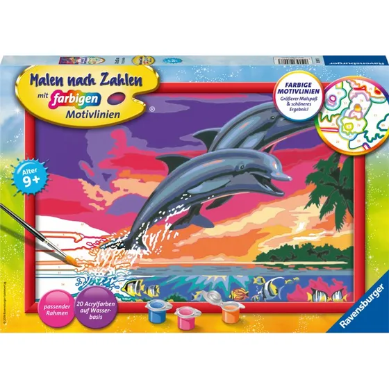 CreArt Malen nach Zahlen - Welt der Delfine