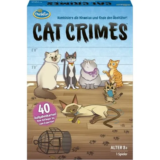 ThinkFun Cat Crimes - Logik- und Deduktionsspiel für Katzenfans