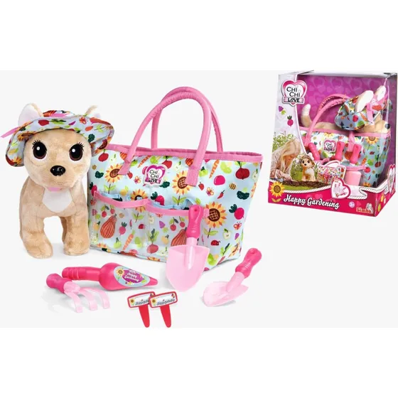 ChiChi LOVE Happy Gardening Chihuahua Plüschhund mit Garten-Set