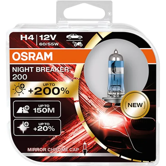 Osram H4 Night Breaker 200 3x Einzelverpackung
