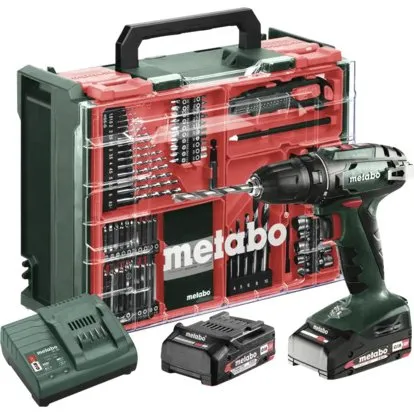 Metabo BS 18 Akkubohrschrauber Set 18V 2x2Ah 74-teilig
