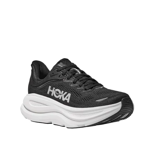 HOKA Bondi 9 Herren Laufschuhe - Schwarz/Weiß