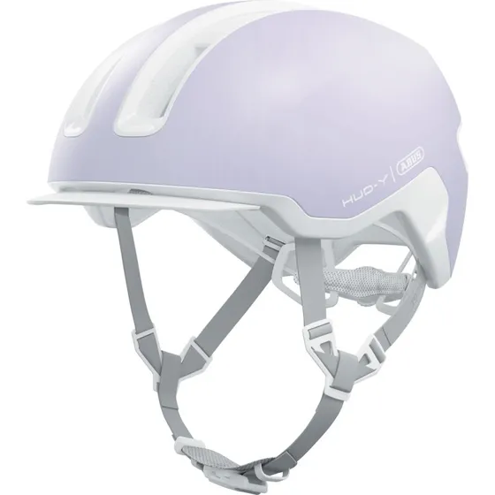ABUS Fahrradhelm HUD-Y Pure Lavender mit LED-Rücklicht
