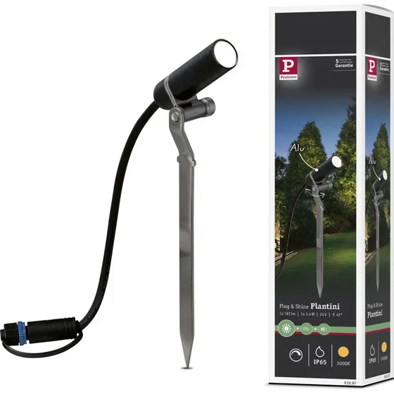 Paulmann Plug & Shine Erdspieß Plantini LED-Erdspieß Anthrazit