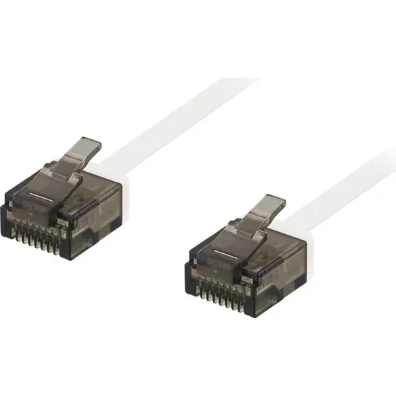 Deltaco U/UTP Cat6a Flachkabel 1m Wei