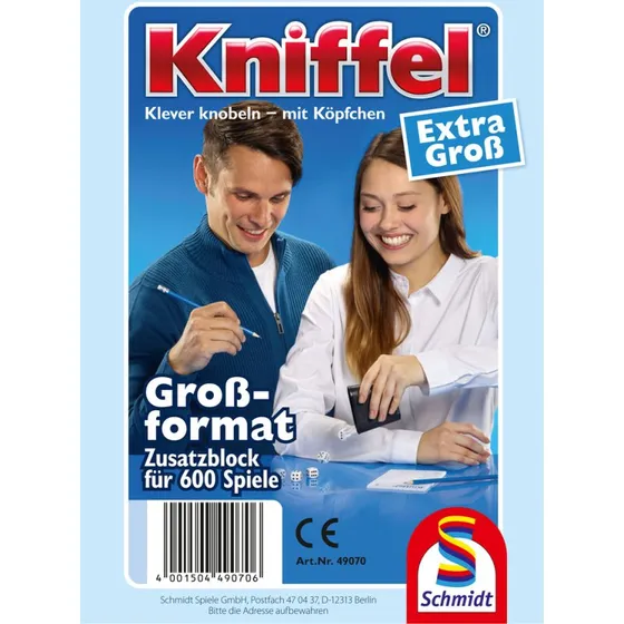 Schmidt Spiele Kniffelblock groß, 100 Blatt