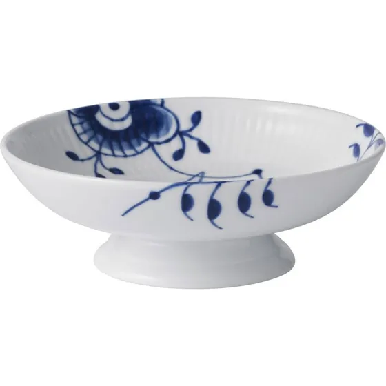 Royal Copenhagen Blue Fluted Mega Schale auf Fuß 18 cm